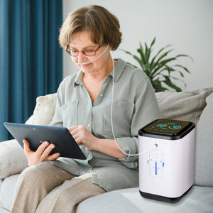 JQ Home Oxygen Concentrator, 1-7L/min Adjustable, 93% High Purity Oxygen, Low Noise Machine